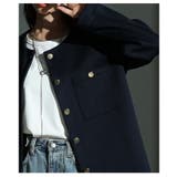 大人リュクスな品格纏うノーカラーストレッチジャケット レディース ファッション | Sawa a la mode | 詳細画像15 