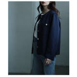 大人リュクスな品格纏うノーカラーストレッチジャケット レディース ファッション | Sawa a la mode | 詳細画像16 