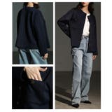 大人リュクスな品格纏うノーカラーストレッチジャケット レディース ファッション | Sawa a la mode | 詳細画像17 