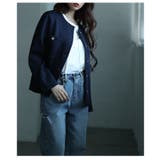 大人リュクスな品格纏うノーカラーストレッチジャケット レディース ファッション | Sawa a la mode | 詳細画像19 