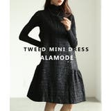 歩くたびに心弾むツイードティアードフレアミニワンピース レディース ファッション | Sawa a la mode | 詳細画像1 