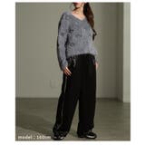 リュクスな輝き放つパール付きシャギーニットトップス レディース ファッション | Sawa a la mode | 詳細画像21 