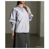 都会的フェミニンなストライプ柄キャンディースリーブシャツ レディース ファッショ… | Sawa a la mode | 詳細画像2 