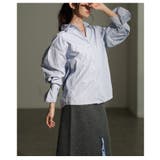 都会的フェミニンなストライプ柄キャンディースリーブシャツ レディース ファッショ… | Sawa a la mode | 詳細画像8 