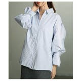 都会的フェミニンなストライプ柄キャンディースリーブシャツ レディース ファッショ… | Sawa a la mode | 詳細画像12 