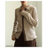 大人のニュアンスを与えるミックスニットホック付きポロトップス レディース | Sawa a la mode | 詳細画像2