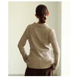 大人のニュアンスを与えるミックスニットホック付きポロトップス レディース | Sawa a la mode | 詳細画像8