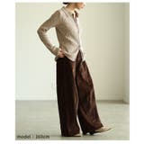 大人のニュアンスを与えるミックスニットホック付きポロトップス レディース | Sawa a la mode | 詳細画像13