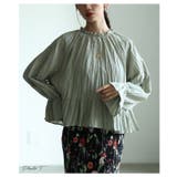 前後で楽しめる2wayシャーリングペプラムブラウス レディース ファッション | Sawa a la mode | 詳細画像2