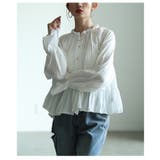 前後で楽しめる2wayシャーリングペプラムブラウス レディース ファッション | Sawa a la mode | 詳細画像16
