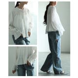 前後で楽しめる2wayシャーリングペプラムブラウス レディース ファッション | Sawa a la mode | 詳細画像17