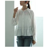 前後で楽しめる2wayシャーリングペプラムブラウス レディース ファッション | Sawa a la mode | 詳細画像19