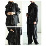 羽織るだけでサマになるツイードテーラードジャケット レディース ファッション | Sawa a la mode | 詳細画像17 