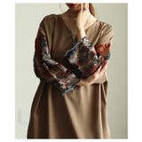 ドラマティックに彩るスリーブ刺繍Vネックワンピース レディース ファッション | Sawa a la mode | 詳細画像14