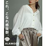 大人の抜け感纏うVネックフィッシュテールシアーブラウス レディース ファッション | Sawa a la mode | 詳細画像1 