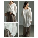 大人の抜け感纏うVネックフィッシュテールシアーブラウス レディース ファッション | Sawa a la mode | 詳細画像19 