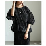 夢見心地なフロッキードットオーガンジーバルーントップス レディース ファッション | Sawa a la mode | 詳細画像2 