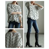 夢見心地なフロッキードットオーガンジーバルーントップス レディース ファッション | Sawa a la mode | 詳細画像19 