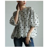 夢見心地なフロッキードットオーガンジーバルーントップス レディース ファッション | Sawa a la mode | 詳細画像22 