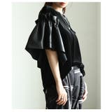 モードに揺れるベロア×フェイクレザーフレアスリーブトップス レディース ファッシ… | Sawa a la mode | 詳細画像8 