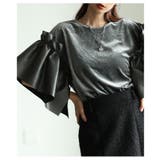 モードに揺れるベロア×フェイクレザーフレアスリーブトップス レディース ファッシ… | Sawa a la mode | 詳細画像16 