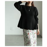 愛されシルエット纏うスポンジニットペプラムトップス レディース ファッション | Sawa a la mode | 詳細画像17 