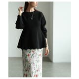 愛されシルエット纏うスポンジニットペプラムトップス レディース ファッション | Sawa a la mode | 詳細画像22 