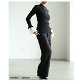 手元の華やぎに惚れるフレアレーススリーブリブニットトップス レディース | Sawa a la mode | 詳細画像8