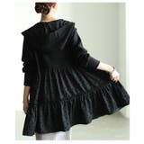 テンション上げる異素材ドット柄ティアードロングパーカー レディース ファッション | Sawa a la mode | 詳細画像19 