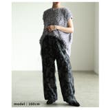 モードな遊び心を纏うペイント柄チュールレイヤードワイドパンツ レディース ファッ… | Sawa a la mode | 詳細画像8 