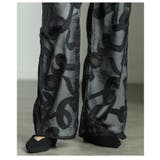 モードな遊び心を纏うペイント柄チュールレイヤードワイドパンツ レディース ファッ… | Sawa a la mode | 詳細画像21 