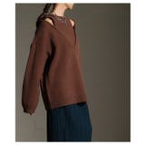 モードな存在感纏うアメリカンスリーブVネックニットトップス レディース | Sawa a la mode | 詳細画像20 