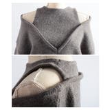 モードな存在感纏うアメリカンスリーブVネックニットトップス レディース | Sawa a la mode | 詳細画像23 