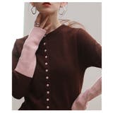 ディテールに拘った配色スリーブニットカーディガン レディース ファッション | Sawa a la mode | 詳細画像18