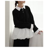 トレンドを抑えたフェイクレイヤードバルーンヘムトップス レディース ファッション | Sawa a la mode | 詳細画像18 