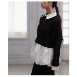 トレンドを抑えたフェイクレイヤードバルーンヘムトップス レディース ファッション | Sawa a la mode | 詳細画像21 