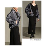 品格を落とし込んだ裾ドロストジップアップサテンブルゾン レディース ファッション | Sawa a la mode | 詳細画像9 