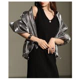 光沢感が美しい大人のシャイニーオーガンジーブルゾン レディース ファッション | Sawa a la mode | 詳細画像9