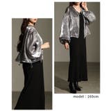 光沢感が美しい大人のシャイニーオーガンジーブルゾン レディース ファッション | Sawa a la mode | 詳細画像10