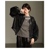 光沢感が美しい大人のシャイニーオーガンジーブルゾン レディース ファッション | Sawa a la mode | 詳細画像12