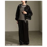 光沢感が美しい大人のシャイニーオーガンジーブルゾン レディース ファッション | Sawa a la mode | 詳細画像13