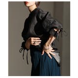 遊び心ある袖口リボン&スリットデニムブラウス レディース ファッション | Sawa a la mode | 詳細画像8