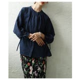 遊び心ある袖口リボン&スリットデニムブラウス レディース ファッション | Sawa a la mode | 詳細画像14