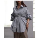 大人のきちんとモードスタイルをつくるストライプウエストタックシャツ レディース … | Sawa a la mode | 詳細画像19 