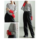 コーデのアクセントになるバイカラースリーブプリーツトップス レディース | Sawa a la mode | 詳細画像17 