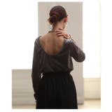後ろ姿で差をつけるシアーベロアバックオープンプルオーバー レディース ファッション | Sawa a la mode | 詳細画像16