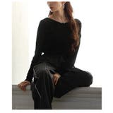 後ろ姿で差をつけるシアーベロアバックオープンプルオーバー レディース ファッション | Sawa a la mode | 詳細画像22