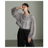 主役に魅せるフェザーニットクロップドカーディガン レディース ファッション | Sawa a la mode | 詳細画像4 