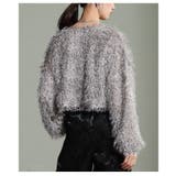 主役に魅せるフェザーニットクロップドカーディガン レディース ファッション | Sawa a la mode | 詳細画像8 