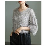 主役に魅せるフェザーニットクロップドカーディガン レディース ファッション | Sawa a la mode | 詳細画像11 
